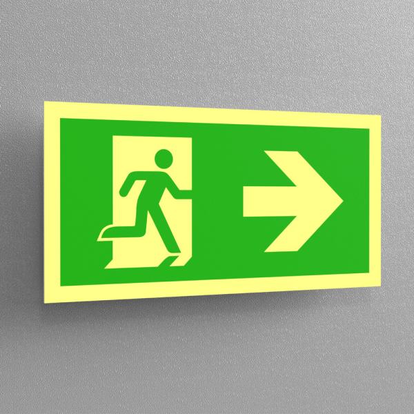Self Luminous Emergency Photoluminescent Exit Signs Code Custom