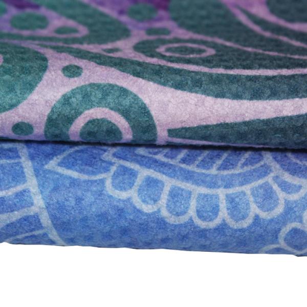 Non Slip Printed Microfiber Yoga Mat Towel With Silicone Dots