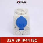IEC IP44 32A Single Phase Switch Socket With mechanical interlock