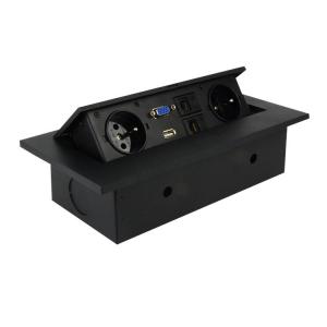 Desktop Connection Data Box for Office Desk Media Socket in Germany Power and Data Socket