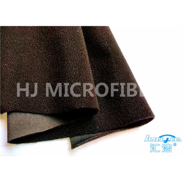 Adhesive Black Industrial Hook & Loop Fabric / Nylon Loop Fabric