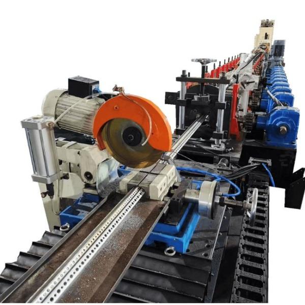 Buy Gearbox Driven Steel Storage Rack Roll Forming Machine With Advanced Punching Capability at wholesale prices