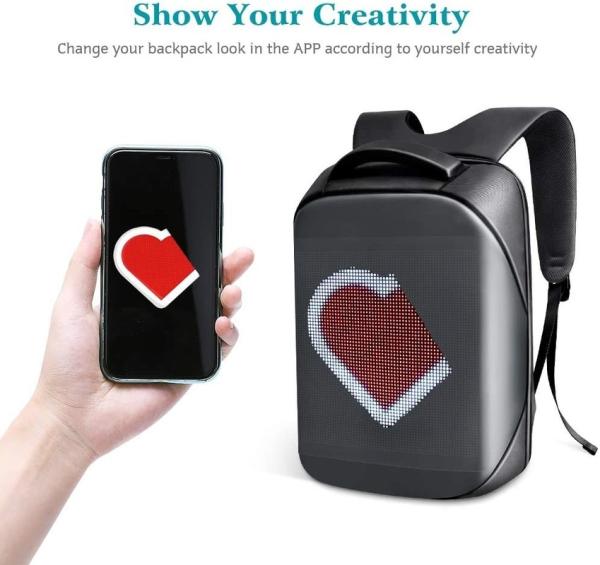 Buy Programmable Backpack LED Screen Graffiti Display For College Students at wholesale prices