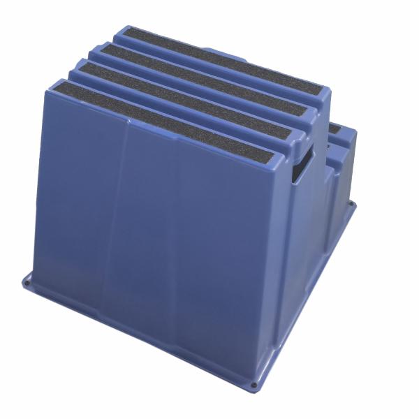 Non Slip Plastic Step Stool With Non Slip Treads 2 Step Lightweight Design 14.25 Inches Deep