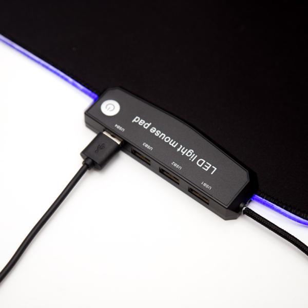 Buy High Sensitive Custom Rgb Mouse Mat pad With 4 USB Interface at wholesale prices