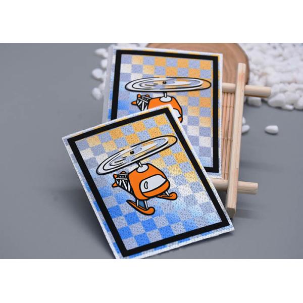 Horizontal Woven Fabric Screen Printed Patches With Eco Friendly Silicone Logo