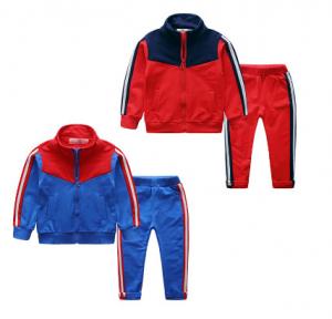 Quality Autumn Baby Boy Tracksuit Set , Little Kids Sports Tracksuits Running Wear for sale