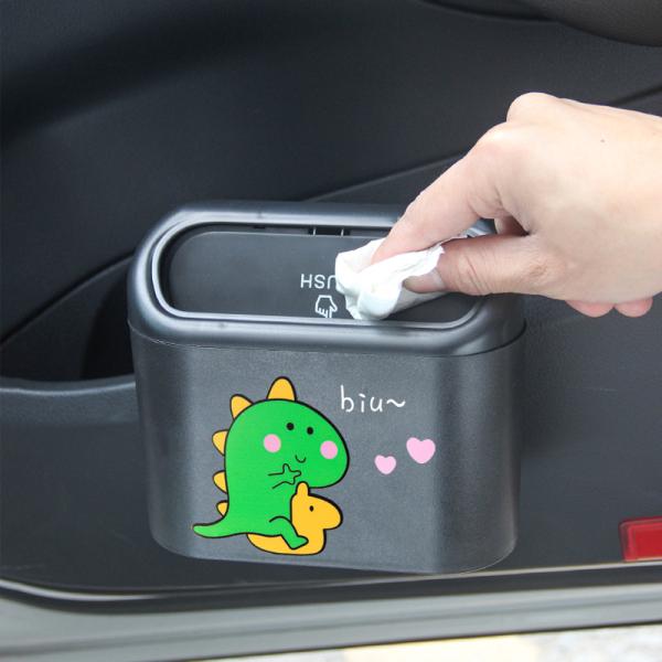 Door Hanging Storage Bucket Cartoon Multi-functional Front Umbrella Storage Artifacts Car Contents Portable Car Trash Can