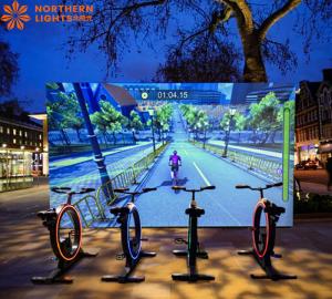 Quality Exercise Bike With Video Projector Interactive Projection Game Cycling Simulator for sale