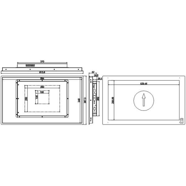 IPPC-2406TW2 23.8" Embedded Touch Screen PC Wide Screen Capacitive Touch Supporting 8 Generation