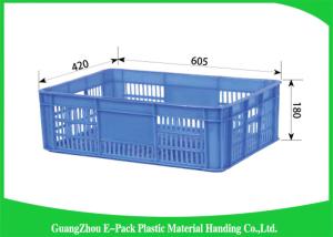 Recyclable Plastic Crates With Lids , Light Weight Stacking Storage Boxes For Logistic