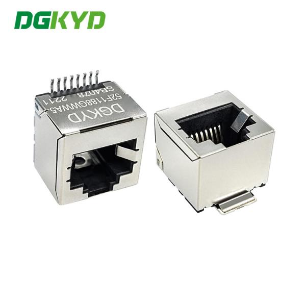 Buy SMT Single Port RJ45 Connector 180 Degree Without LED RJ45 Connector Modular Jack 8P8C DGKYD52F1188GWWA5SB4 at wholesale prices