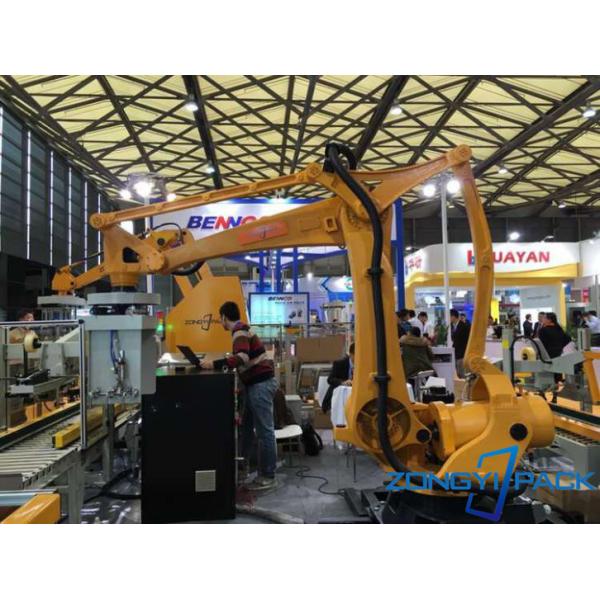 Lay Cartons Plastic Robot Palletizer Machine Fully Automatic Metal