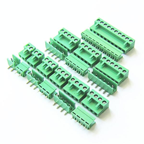 Buy 3.96mm Pitch PCB Pluggable Screw Terminal Blocks Plug + Pin Header Socket Green HT3.96 at wholesale prices