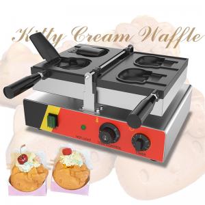 Quality 110v 220v AM-02CO Non Stick Pan Animal Shaped Hello Kitty Ice-cream Waffle Cone Machine for sale
