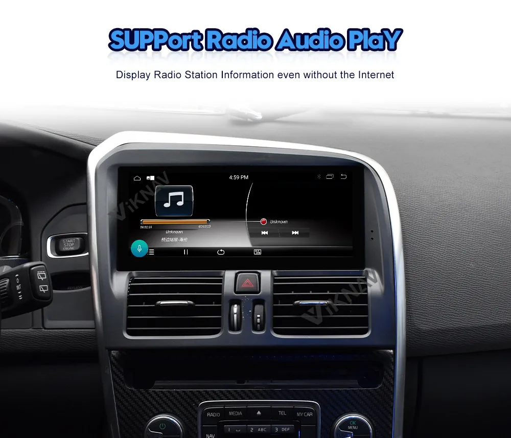 Viknav Car Radio For Volvo XC60 (2009-2017) 8.8 inch Auto Audio Multimedia Player GPS Navigation Tape Recorder HD Screen