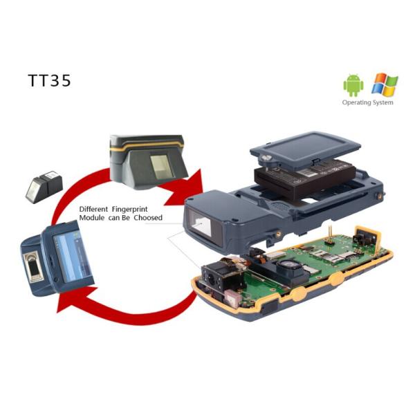 Portable RFID Handheld Barcode Scanner , Waterproof Scan Reader