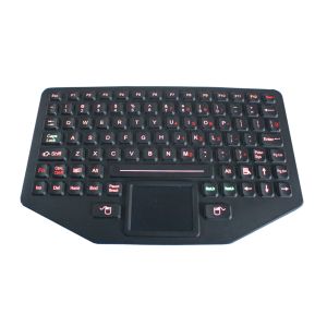 Quality Rubber Waterproof Rugged Silicone Keyboard With Touchpad IP65 Dynamic for sale
