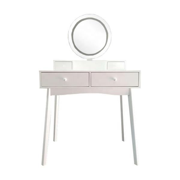 Buy LED Touch Screen MDF Wood Drawer Dressing Table With Mirror at wholesale prices