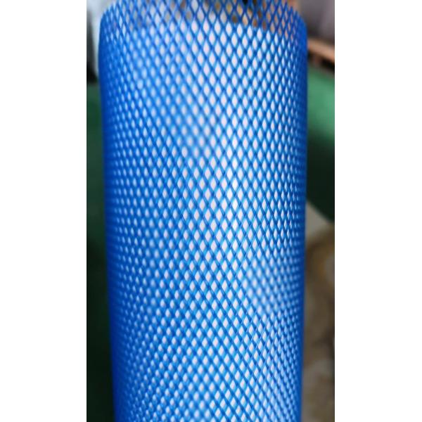 130MM Width PE Protective Mesh Sleeving , Blue PE Netting For Metal Protection