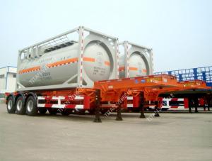 China Tri Axle 20ft  ISO Tank Container Transport Skeletal Chassis Semi Trailer on sale