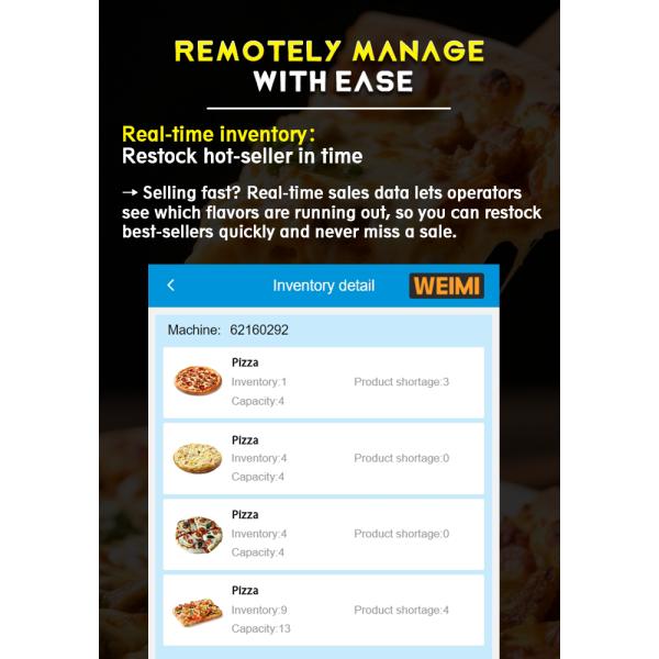 40-Locker Pizza Vending Machine with Microwave Shelf -22℃ to 20℃