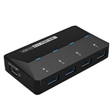 Buy 480Mbps multiple 4+1 port USB 3.0 hub, supports auto-switching between self-power &amp; bus power mode at wholesale prices