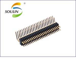 China 2.54 mm pin header dual row right angle customized waterproof shenzhen factory pin header on sale