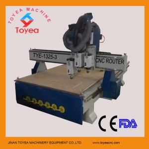 Ncstudio control Three operations cnc wood router machine three spindles  TYE-1325-3S