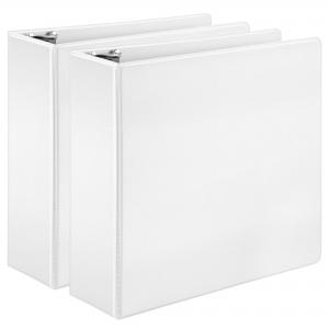 Quality Stylish White File Folder Ring Binder with Durable Hinge and ONE Touch Open Design for sale