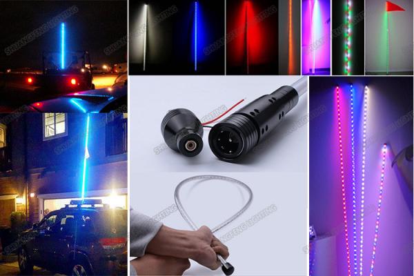 Buy Color Changing / Dancing ATV LED Light Whips / Flag Pole Lights 5050 SMD at wholesale prices