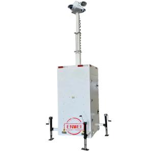 Mobile Security Camera Tower With Customized Cable For Shopping Mall Security Monitoring