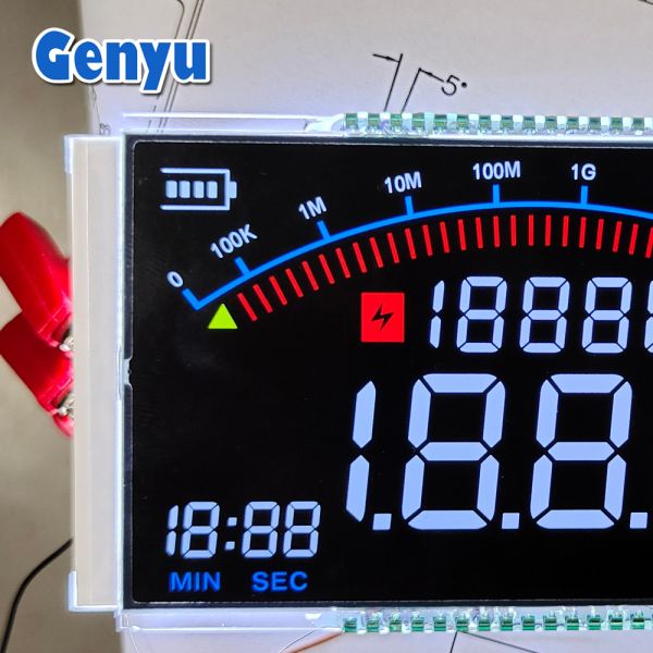 7 Segment LCD Liquid Crystal Display TN/HTN/STN/VA/BTN LCD Screen Custom LCD Module with HT1621 Drive IC and PIN/FPC/ZEBRA Connector