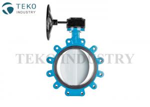 Quality 48 Inch Wafer Lug Butterfly Valve With Pneumatic Actuator Ductile Iron For WOG for sale