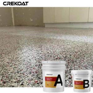 Quality 100% Solid Epoxy Resin Floor Paint With Decorative Acrylic Broadcast Flakes for sale