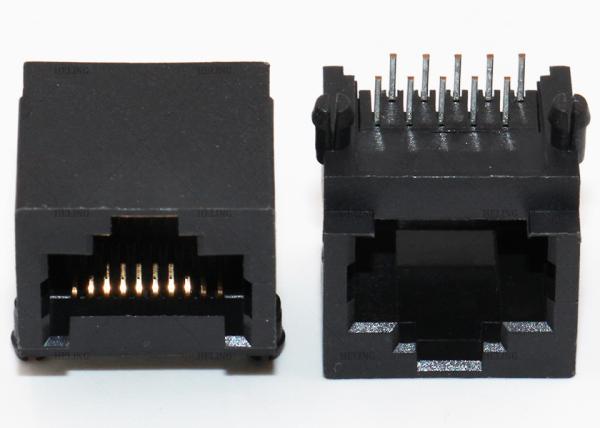 Buy 8P8C RJ45 Through Hole Connector , THT Solder Right Angle RJ45 With Posts at wholesale prices