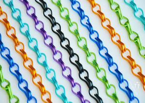Quality Chain link curtain, also named as chain fly screen or hook chain curtain, anodized aluminum material for sale