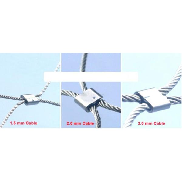 316l Zoo 7x7 Flexible Stainless Steel Cable Netting Rope Mesh