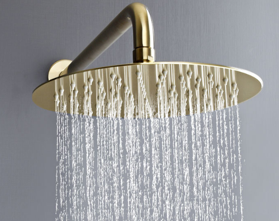 Brush Black Golden SUS OEM Hot Cold Shower Set