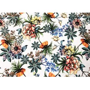 Quality Sunshine Bed Sheet Material / 94% Polyester Microfiber Fabric Flowers 260GSM for sale