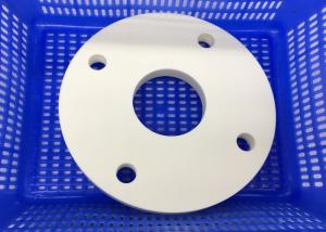 Quality Insulating Round Circular Ceramic Plate / Ceramic Disc with Thread Hole for sale