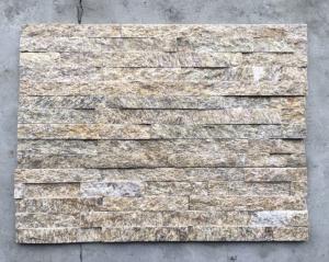 China Yellow Granite Culture Stone,Fireplace Thin Stone Veneer,Natural Granite Stacked Stone for Wall on sale