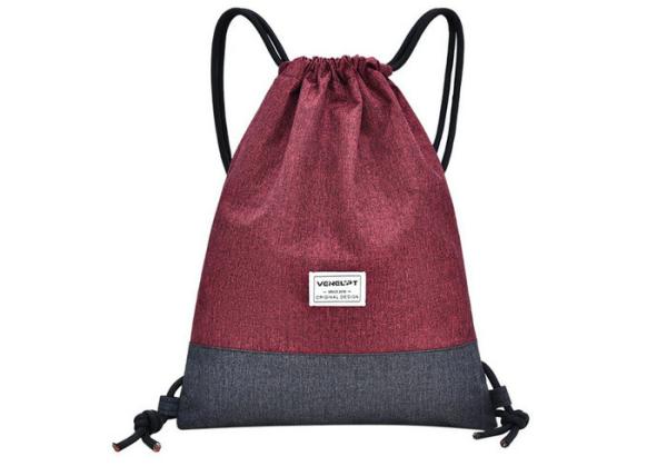 Buy High Durability Polyester Drawstring Backpack , Gym Sack Drawstring Bag at wholesale prices