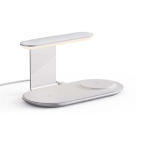 Multifunctional Wireless Charging Station With Adjustable Night Lamp And USB Input Output Three In One