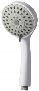 economic plastic white colour high pressure handheld shower head with hose