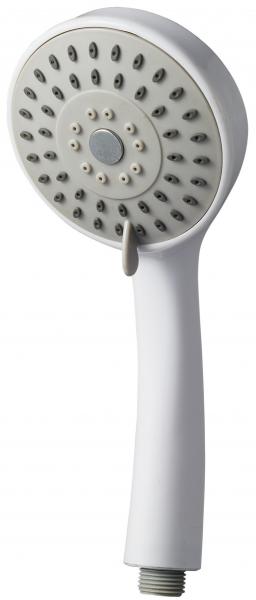 Buy economic plastic white colour high pressure handheld shower head with hose at wholesale prices