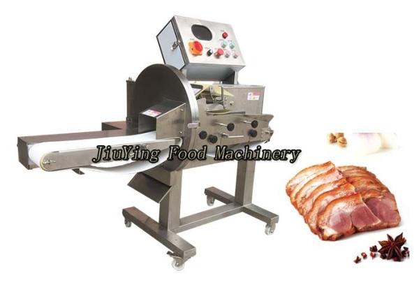 Buy Cooked Meat Processing Machine , Beef Slicing Cutting Machine With Neatly Discharge at wholesale prices