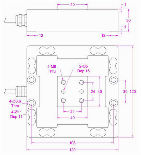 Tri-axial Load Cell 500kg 300kg 200kg 100kg 50kg 30kg 3-Axis Force Load Cell