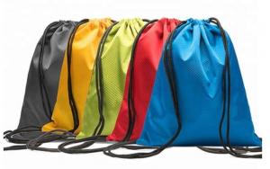 Multi Colored Polyester Drawstring Bag 38x40cm For Sports Activities