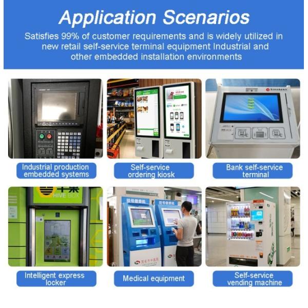 Embed Rugged Self-service Kiosks Capacitive Touchscreen Fanless Front Usb Card Reader J1900 15.6 inch Computer Smart Panel Pc